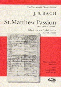 Bach St Matthew Passion Jenkins Vocal Score Sheet Music Songbook