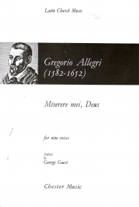 Allegri Miserere Met Deus Ssatb & Ssab Guest Sheet Music Songbook