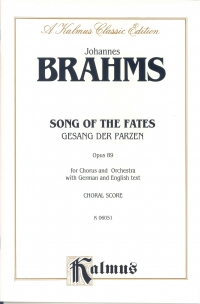 Brahms Song Of The Fates Op89 Ger/english Ssaattb Sheet Music Songbook