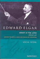 Elgar Great Is The Lord Psalm 48 Vocal Score Sheet Music Songbook