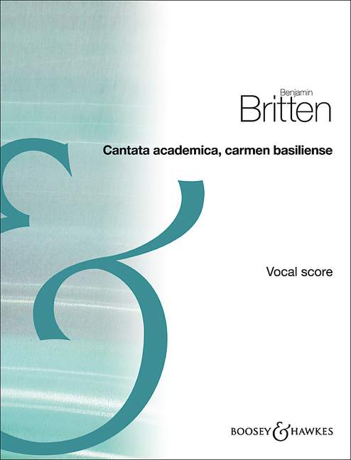 Britten Cantata Academica Op62 Satb Latin Vocal Sc Sheet Music Songbook