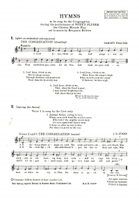 Britten Noyes Fludde Hymn Sheet English Sheet Music Songbook