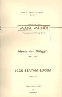 Ecce Beatam Lucem Striggio 40 Voices Sheet Music Songbook