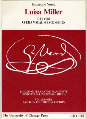 Verdi Luisa Miller Ital/eng Vocal Score Sheet Music Songbook