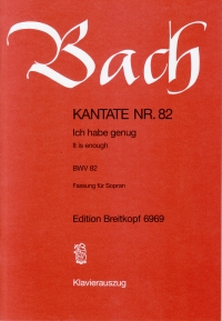 Bach Cantata No 82 Soprano Version Ich Habe Genug Sheet Music Songbook