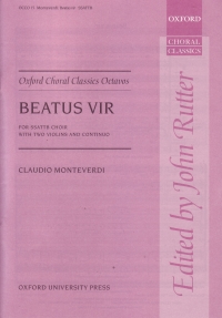 Beatus Vir Montiverdi Vocal Score Ed John Rutter Sheet Music Songbook