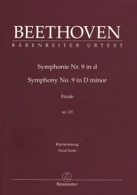 Beethoven Symphony No 9 Op125 Dmin Wernhard German Sheet Music Songbook