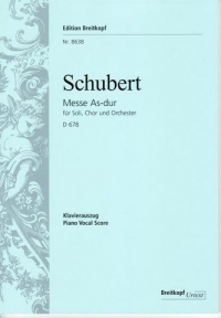 Schubert Mass In Ab D678 Vocal Score Sheet Music Songbook