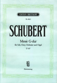 Schubert Mass In G D167 Vocal Score New Edition Sheet Music Songbook