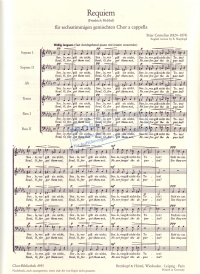 Cornelius Requiem Choral Score Sheet Music Songbook