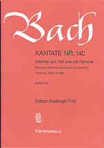 Bach Cantata Bwv 140 Wachet Auf Ruft Usn Die Stim Sheet Music Songbook