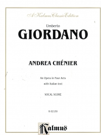 Giordano Andrea Chenier Italian Vocal Score Sheet Music Songbook