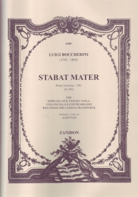 Boccherini Stabat Mater (1781) Soprano & Pf Red Sheet Music Songbook