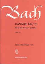 Bach Cantata Bwv 173 Erhoehtes Fleisch Und Blut Sheet Music Songbook
