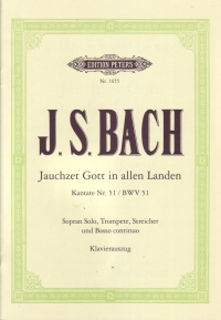 Bach Cantata No 51 Soprano German Sheet Music Songbook