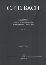 Bach Cpe Magnificat Wq215 Choir/organ Sheet Music Songbook