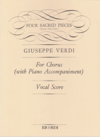 Verdi Four Sacred Pieces Satb & Piano Sheet Music Songbook