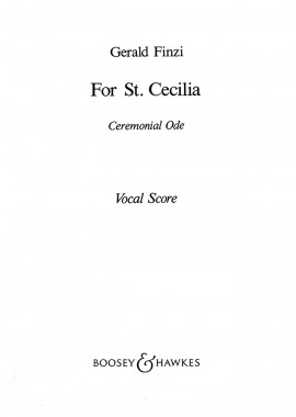 Finzi For St Cecilia Ceremonial Ode Vocal Score Sheet Music Songbook