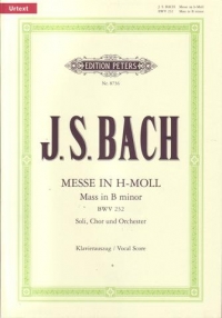 Bach Mass Bmin Bwv232 Vocal Score New Peters Ed Sheet Music Songbook