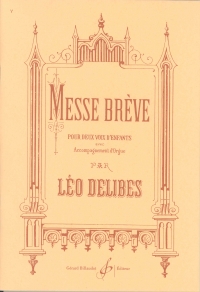 Delibes Messe Breve Vocal Score Sheet Music Songbook