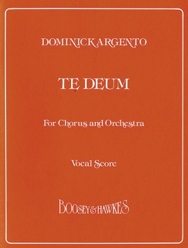 Argento Te Deum Vocal Score Sheet Music Songbook