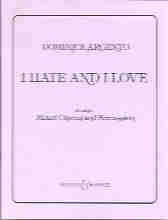 Argento I Hate And I Love Choral Score Sheet Music Songbook