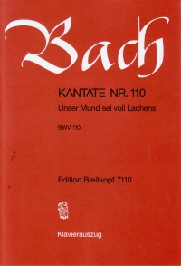 Bach Cantata Bwv110 Unser Mund Sei Voll Lachens Sheet Music Songbook