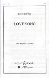 Bartok Love Song Satb Sheet Music Songbook