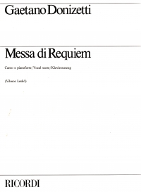 Donizetti Messa Di Requiem Vocal Score Sheet Music Songbook