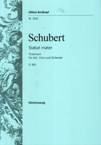 Schubert Stabat Mater D383 Vocal Score Sheet Music Songbook