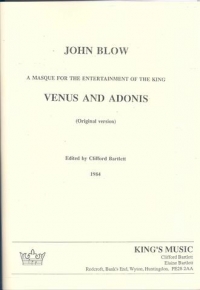 Blow Venus & Adonis Choral Score Sheet Music Songbook