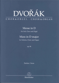 Dvorak Mass Dmaj Op86 Org Version Score Sheet Music Songbook