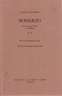 Ginastera Bomarzo Op34 Sheet Music Songbook