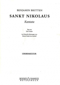 Britten Saint Nicolas Op42 Choral Score Sheet Music Songbook