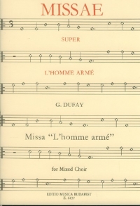 Dufay Missa Lhomme Arme Choral Score Sheet Music Songbook