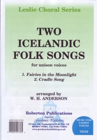 Anderson 2 Icelandic Folk Songs Sheet Music Songbook