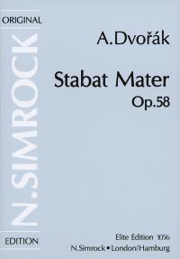 Dvorak Stabat Mater Op58 Vocal Score Sheet Music Songbook