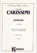 Carissimi Jephthah Oratorio Choral Score Sheet Music Songbook