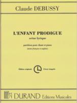 Debussy Lenfant Prodigue Fr/eng Vocal Score Sheet Music Songbook