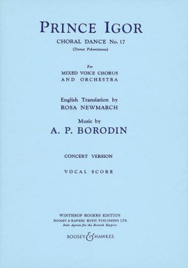 Borodin Prince Igor Choral Dance No 17 Vocal Score Sheet Music Songbook