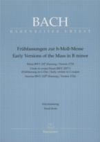 Bach Mass Bmin Early Versions Bwv 232 Latin Voc Sc Sheet Music Songbook
