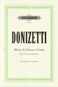Donizetti Messa Di Gloria Choral Vocal Score Sheet Music Songbook