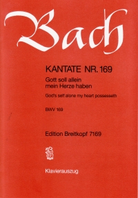 Bach Cantata No 169 Vocal Score Sheet Music Songbook