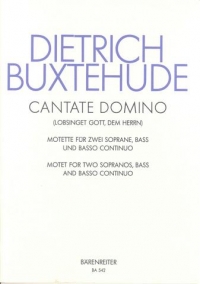 Buxtehude Cantate Domino Score Ssb Sheet Music Songbook
