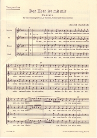 Buxtehude Der Herr Ist Mit Mir Choral Score Sheet Music Songbook