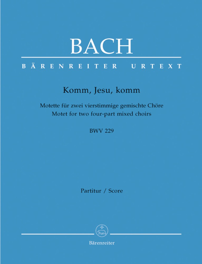 Bach Komm Jesu Komm Motet No 5 Bwv229 Urtext Sheet Music Songbook