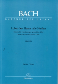 Bach Lobet Den Herrn Alle Heiden Motet No 6 (bwv Sheet Music Songbook