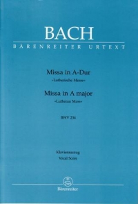 Bach Lutheran Mass A Bwv 234 Latin Vocal Score Sheet Music Songbook