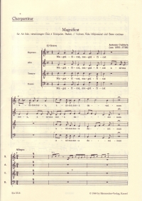 Caldara Magnificat In C Choral Choral Score Sheet Music Songbook