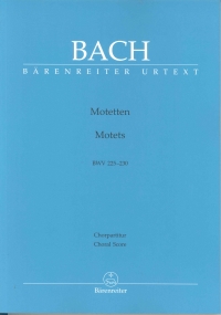 Bach Motets Bwv 225-230 Choral Score Sheet Music Songbook